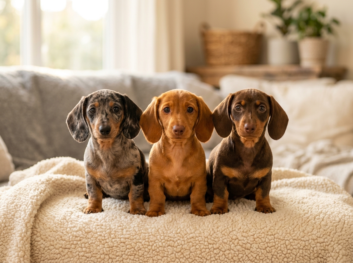 Dachshund filhote brincando no canil Dachs Litoral